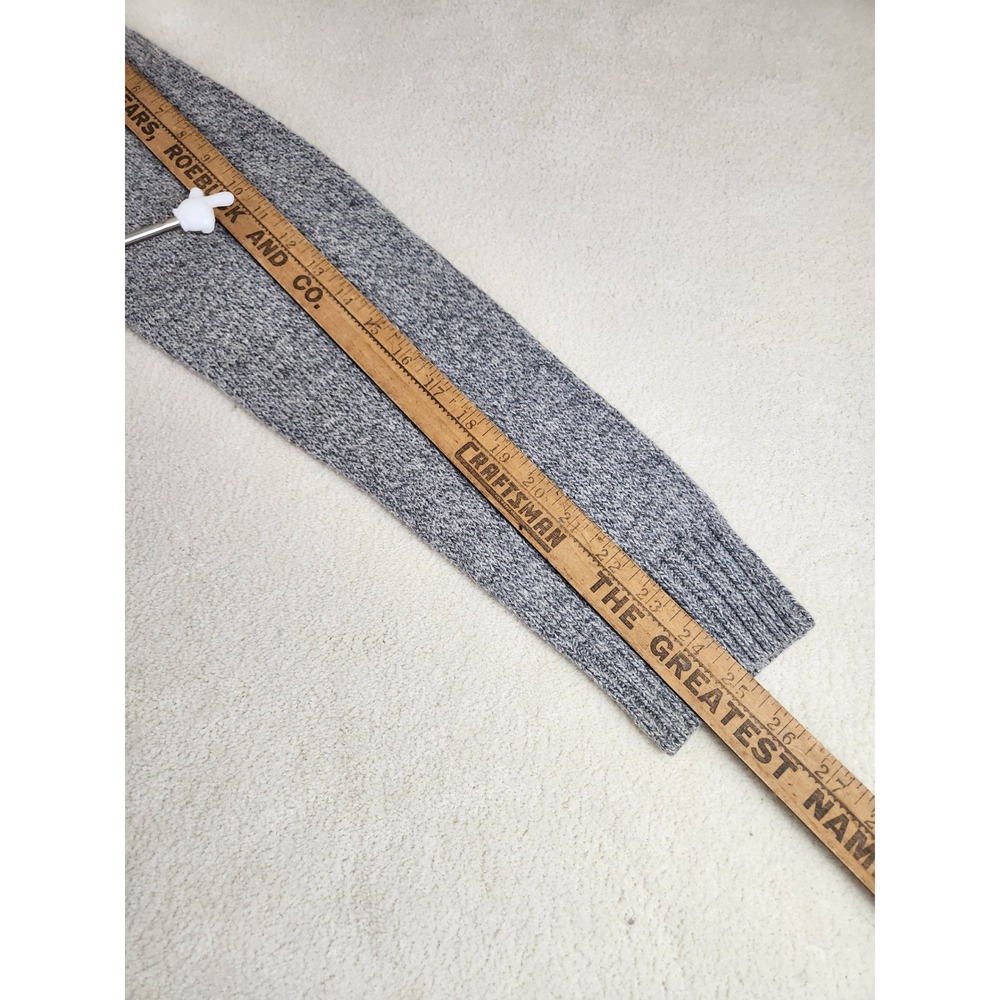 American Eagle Y2K Athletic Fit Crew Neck Sweater Gray w/Elbow Patches Medium - Picture 6 of 7